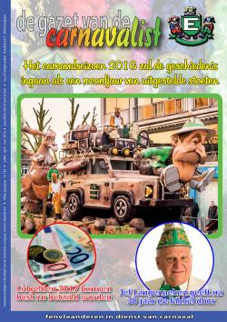 Gazet van de Carnavalist - april 2016